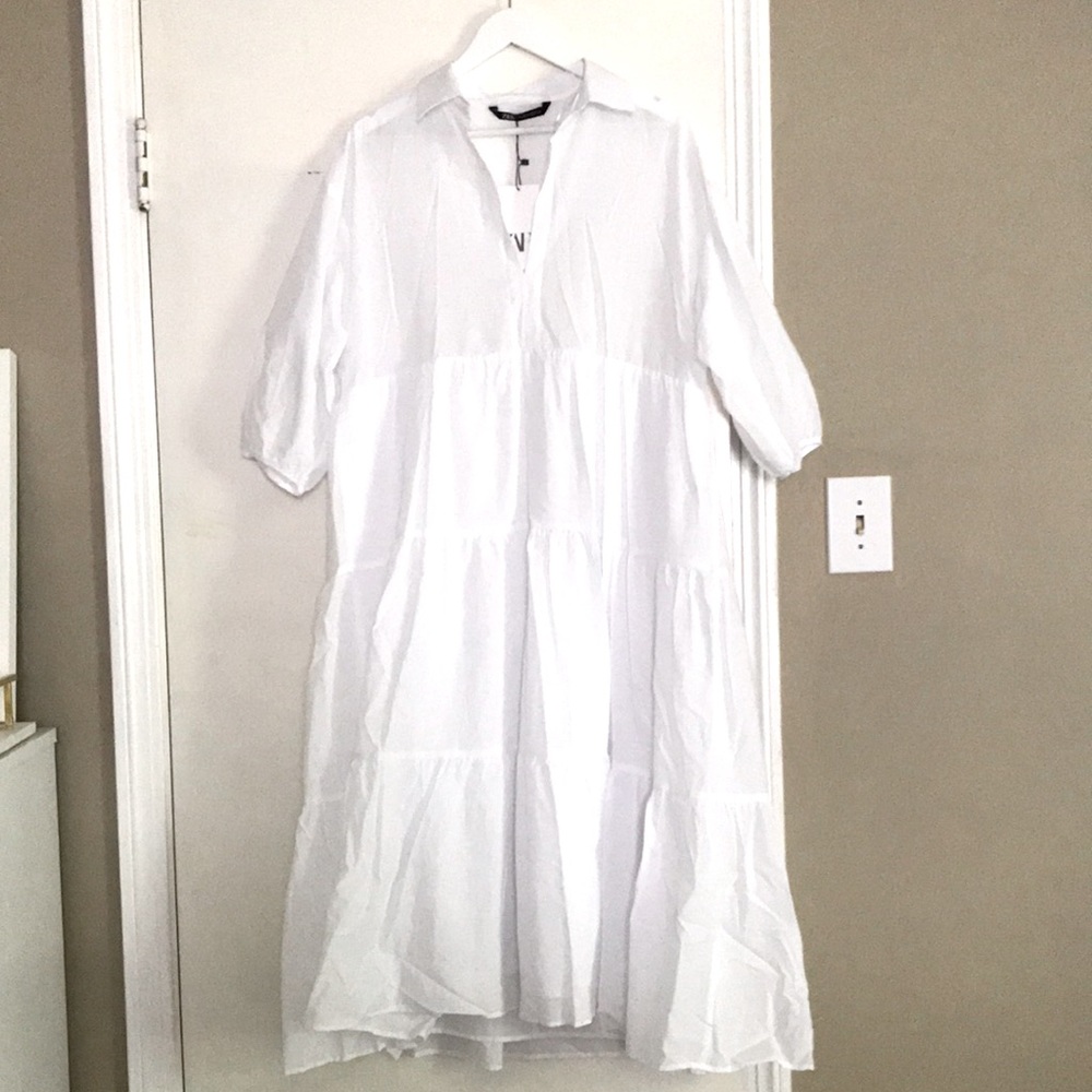 NWT Zara White Dress XL